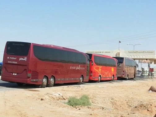 مصدر أمني : الحافلات البحرينة العالقة على حدود الأردن ليس لديها تصريح